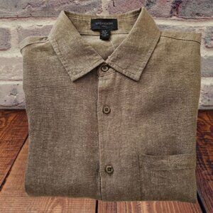 MAGASCHONI MAN LONG SLEEVE  MEN'S CASUAL DRESS SHIRTS - SIZE SMALL